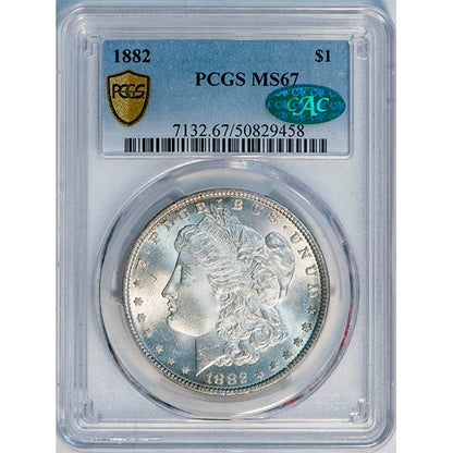 (7132) 1882 $1 PCGS MS67 CAC Morgan slab