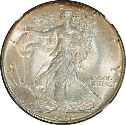 (6630) 1947 50C NGC MS67+ CAC