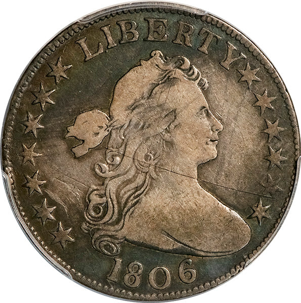 (6100) 1806 50C PCGS VG08 O-108, T-2, R.7 Bust Half obverse