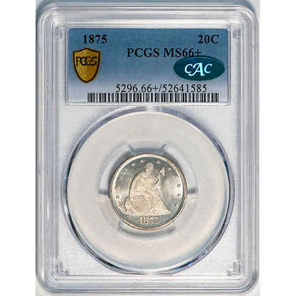 (5296) 1875 20C PCGS MS66+ CAC