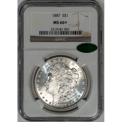 1887 S$1 NGC MS66+ CAC Morgan slab