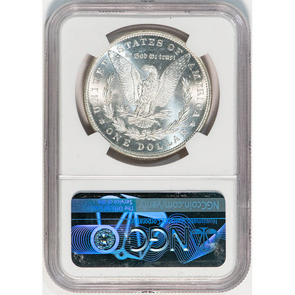 1885 $1 NGC MS66+ CAC Morgan Dollar reverse slab