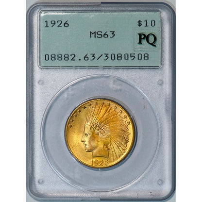 (8882) 1926 $10 PCGS MS63 Old Holder