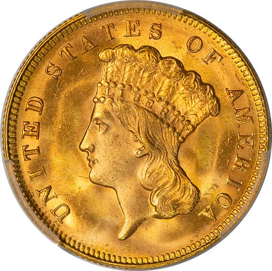 (8000) 1878 $3 PCGS MS65