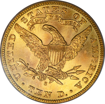 (8751) 1902-S $10 PCGS MS64 Old Holder Liberty reverse