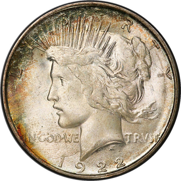 1922-D $1 PCGS MS65+ Peace Dollar obverse