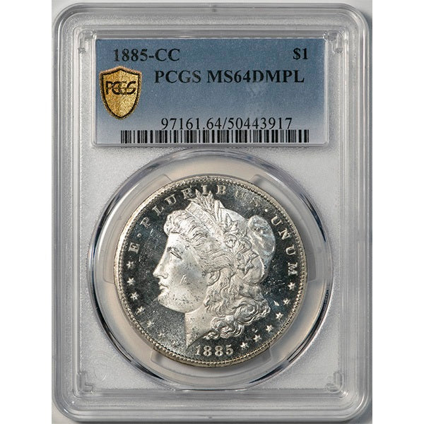 1885-CC $1 PCGS MS64DMPL Morgan Dollar slab