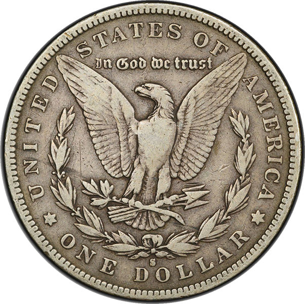 1893-S $1 PCGS VF20 CAC Morgan Dollar reverse