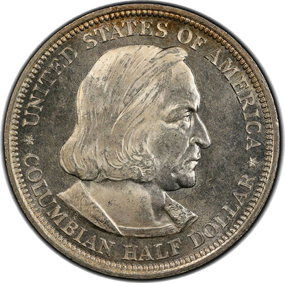 (6535) 1892 50C PCGS MS64PL Columbian obverse