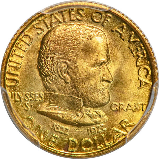 (7458) 1922 G$1 PCGS MS67 Grant, No Star obverse