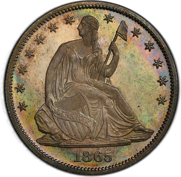 (6419) 1865 50C PCGS PR66+