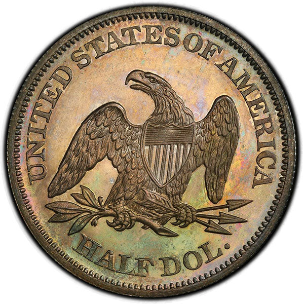 (6419) 1865 50C PCGS PR66+