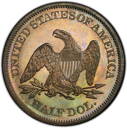 (6419) 1865 50C PCGS PR66+