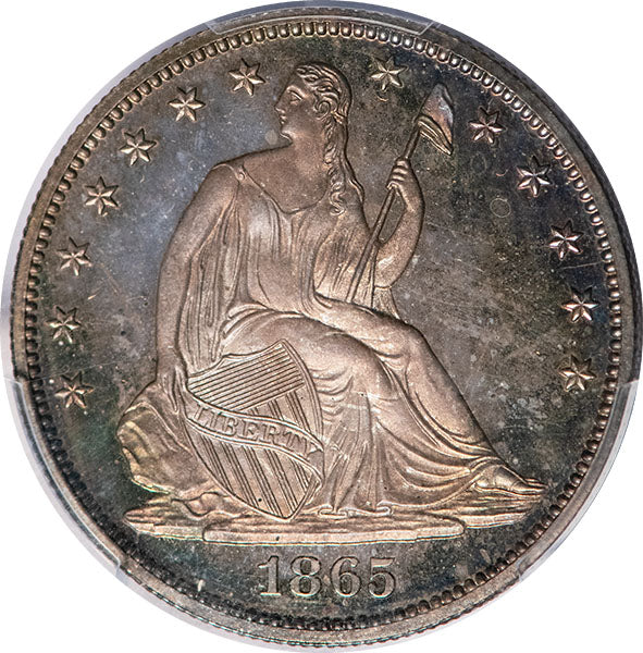 (6419) 1865 50C PCGS PR66+