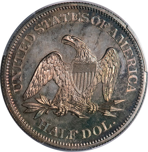 (6419) 1865 50C PCGS PR66+