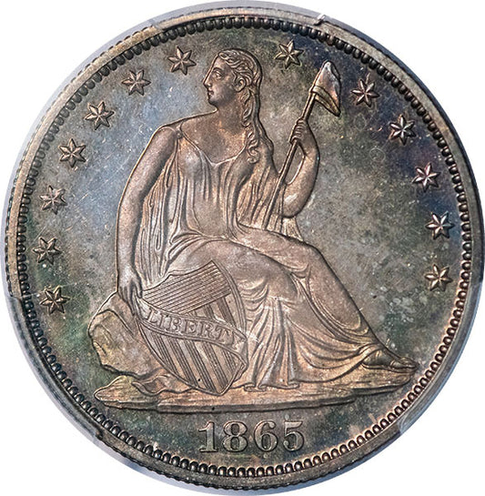 (7008) 1865 $1 PCGS PR66