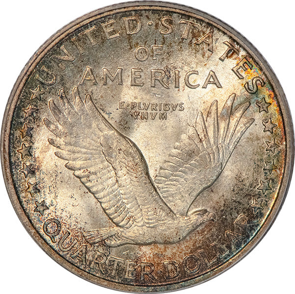 (5707) 1917 25C PCGS MS65FH CAC Standing Liberty reverse