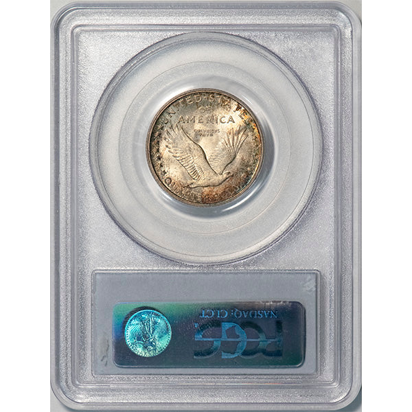 (5707) 1917 25C PCGS MS65FH CAC Standing Liberty reverse slab