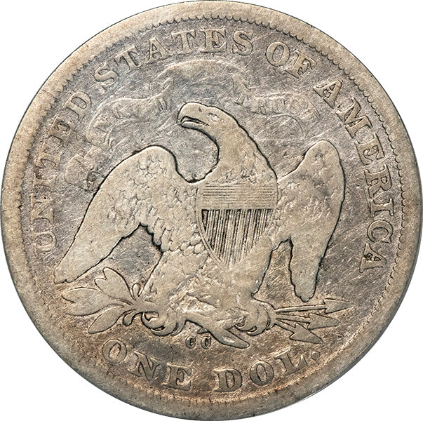 (6964) 1870-CC S$1 PCGS G06 Seated Dollar reverse