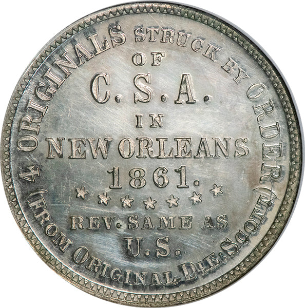 (6530) 1861 CSA Token 50C B-8003 NGC PF62 reverse