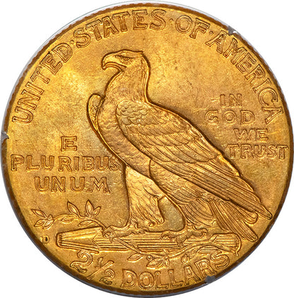 (7949) 1925-D $2.50 PCGS MS61 Indian reverse