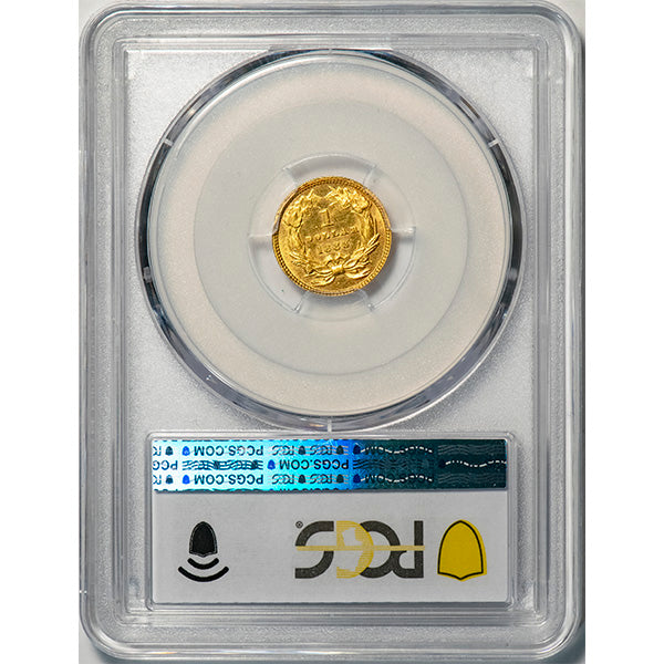 (7440) 1886 G$1 PCGS PR64 JD-2 reverse slab