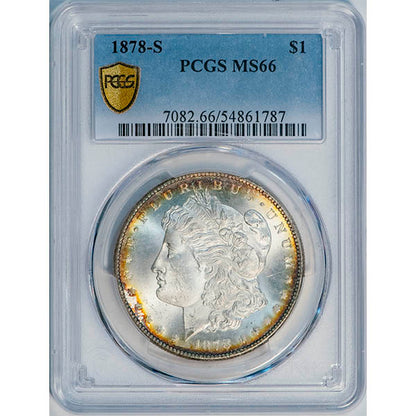 (7082) 1878-S $1 PCGS MS66 Morgan slab