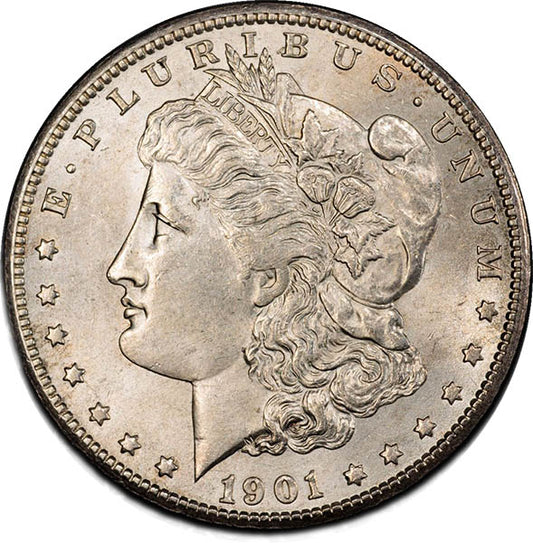 (7276) 1901-S $1 PCGS AU58 CAC Morgan obverse