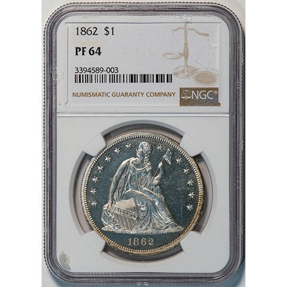 (7005) 1862 $1 NGC PR64