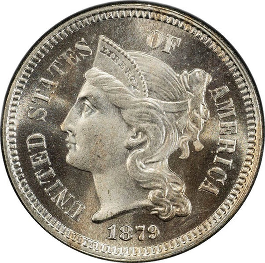 (3775) 1879 3CN PCGS PR66 CAC obverse