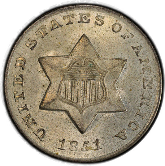 1851-O 3CS PCGS MS65 CAC