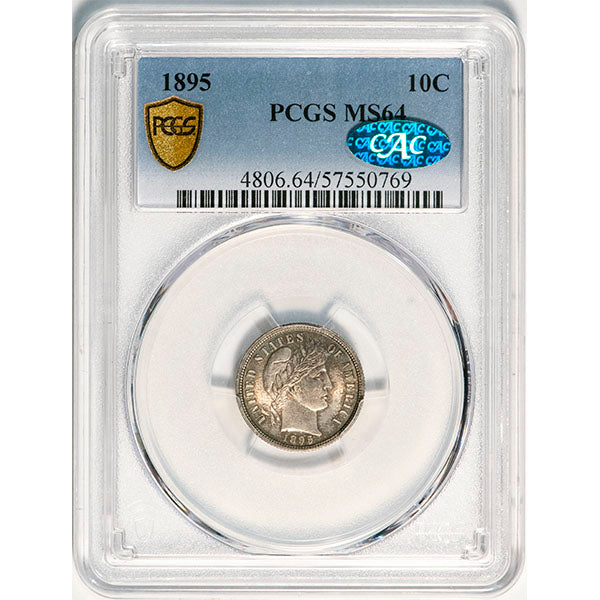 1895 10C PCGS MS64 CAC