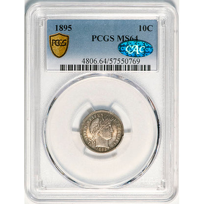 1895 10C PCGS MS64 CAC