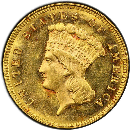 1879 $3 PCGS MS63