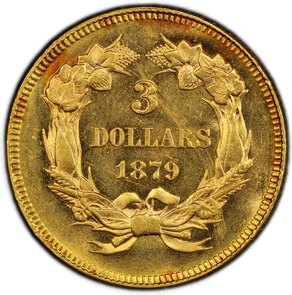 1879 $3 PCGS MS63