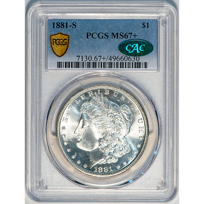 (7130) 1881-S $1 PCGS MS67+ CAC