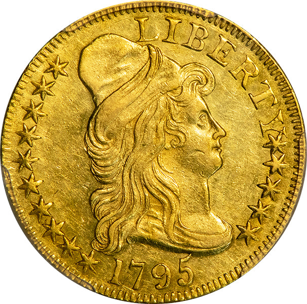 (8066) 1795 $5 PCGS AU58 Small Eagle obverse