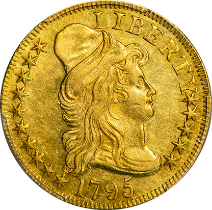 (8066) 1795 $5 PCGS AU58 Small Eagle obverse