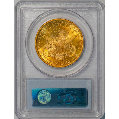 (9034) 1898-S $20 PCGS MS62 Liberty reverse slab