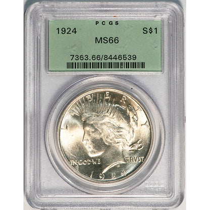 1924 $1 Old Holder PCGS MS66