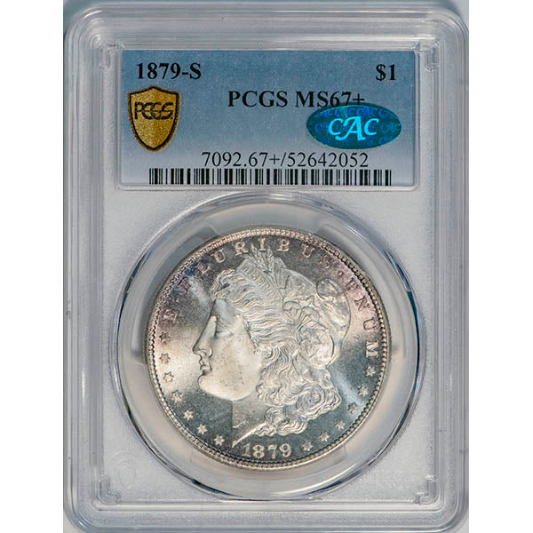 (7092) 1879-S $1 PCGS MS67+ CAC Morgan slab