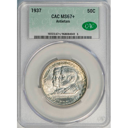 (9229) 1937 50C CACG MS67+ CAC Antietam slab