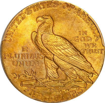 (8520) 1911 $5 PCGS MS64+ CAC Indian reverse