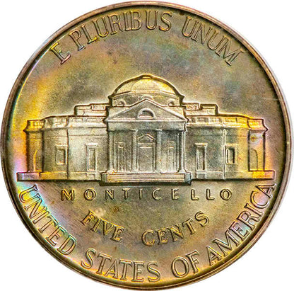 (4179) 1942 5C PCGS PR66 Type 1 Gold CAC Jefferson reverse