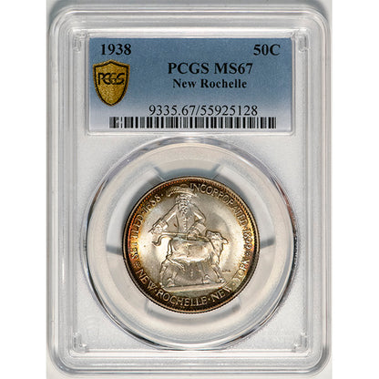 (9335) 1938 50C New Rochelle PCGS MS67