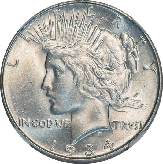 (7376) 1934-D $1 NGC MS64 CAC Peace obverse