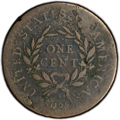 1793 1C Wreath, S-11b PCGS VG08
