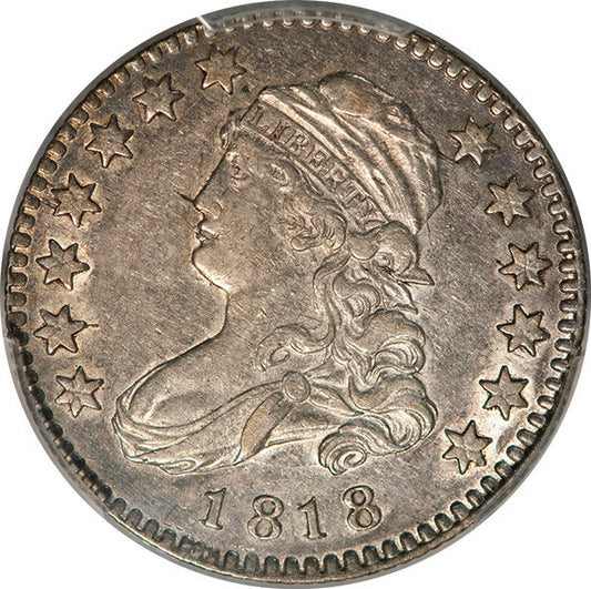 (5322) 1818 25C B-8, R.3 PCGS AU50