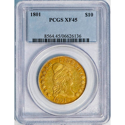 (8564) 1801 $10 PCGS XF45 slab