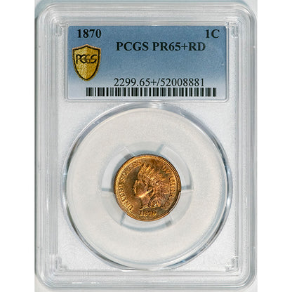 (2299) 1870 1C PCGS PR65+RD
